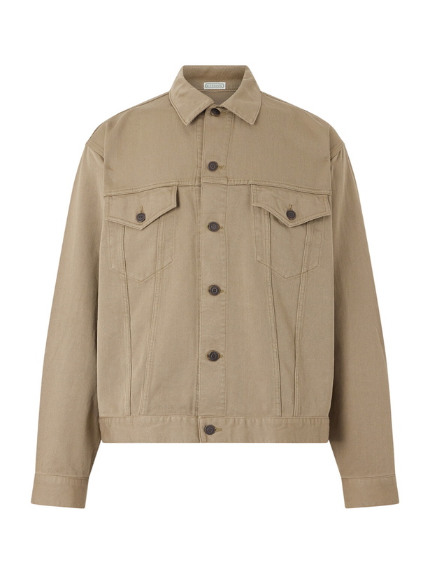 Photo: A.PRESSE - Silk and Cotton-Blend Piqué Jacket - Neutrals