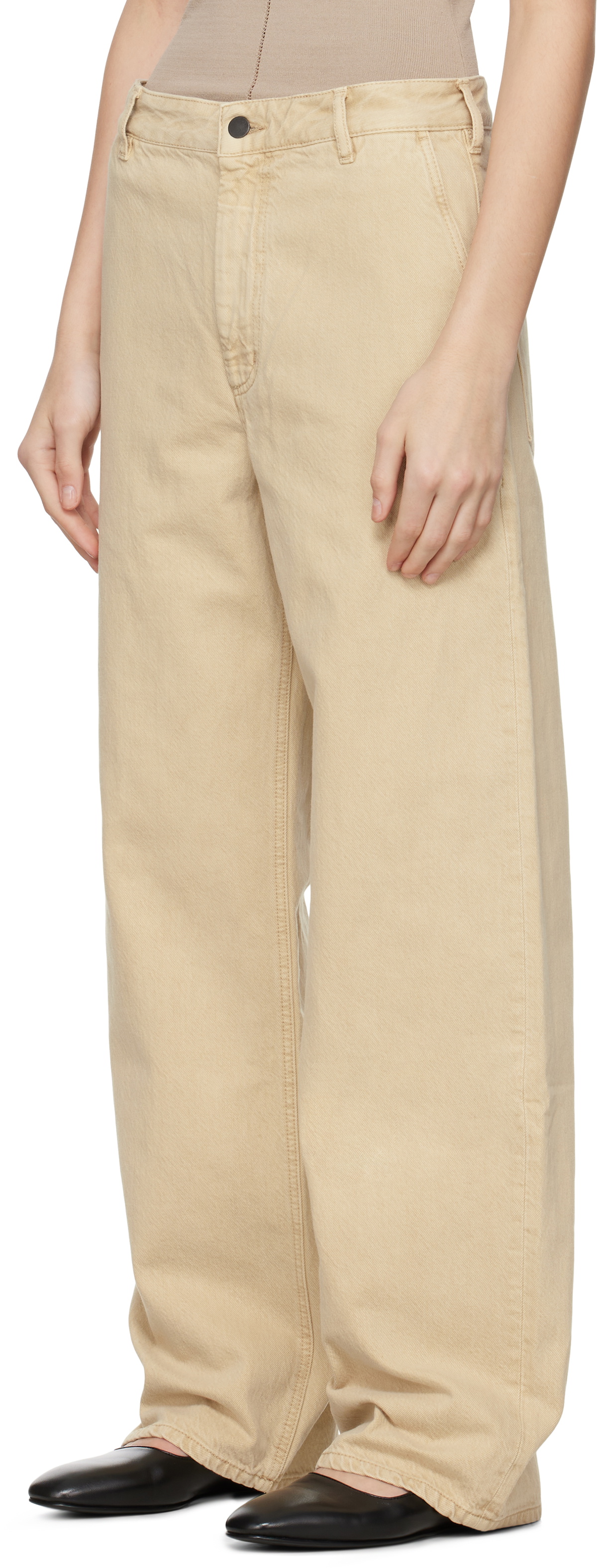 Kallmeyer Beige Column Leg Jeans