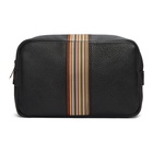 Paul Smith Black Leather Multistripe Pouch