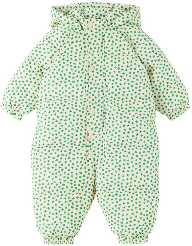 Photo: TINYCOTTONS Baby Off-White Flowers Snowsuit