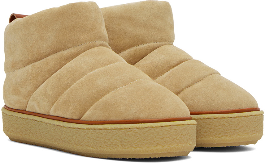 Isabel Marant Tan Suede Pillow Boots
