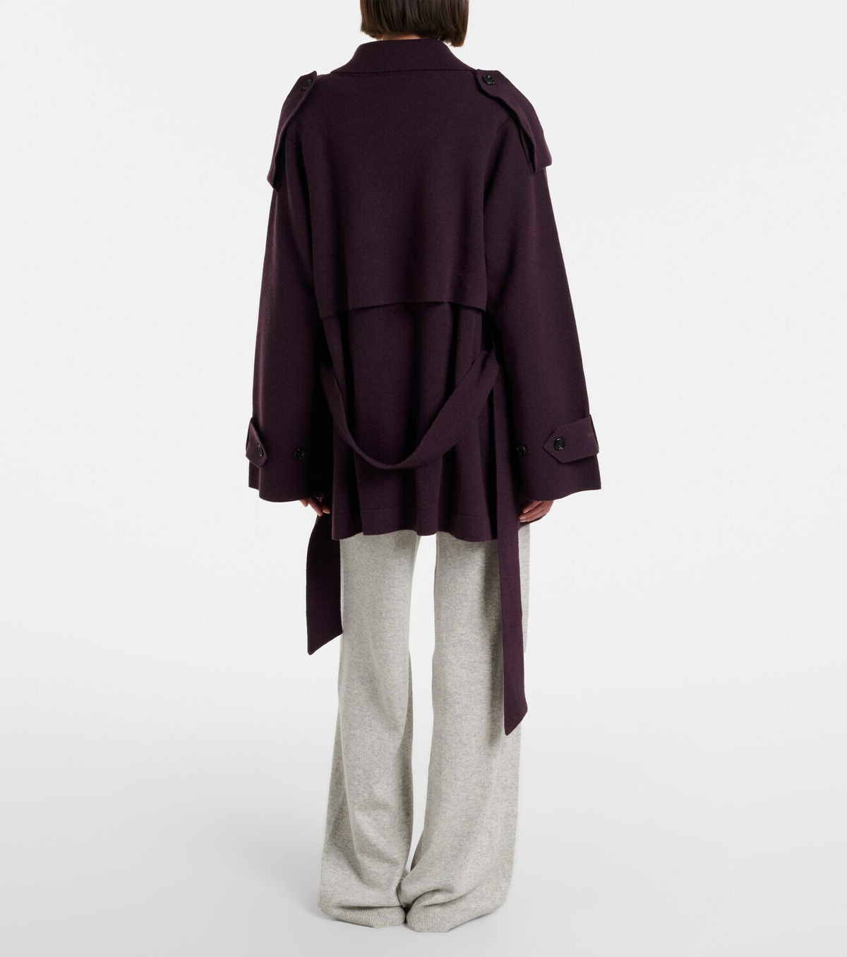 Jardin des Orangers Cotton and cashmere wide-leg pants