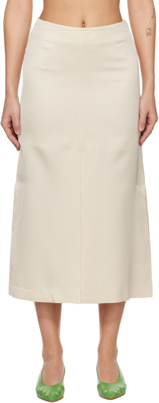 Photo: RECTO Off-White Front Slit Midi Skirt