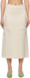RECTO Off-White Front Slit Midi Skirt