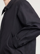 ATON - Cotton-Blend Gabardine Harrington Jacket - Black