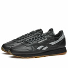 Reebok x PLACES + FACES Classic Leather Sneakers in Black/Silver