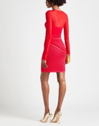 Balmain Womens Midi skirt in Red