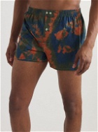 Anonymous ism - Tie-Dyed Cotton Boxer Shorts - Blue