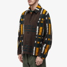 YMC Men's Labour Check Chore Jacket in Brown Multi