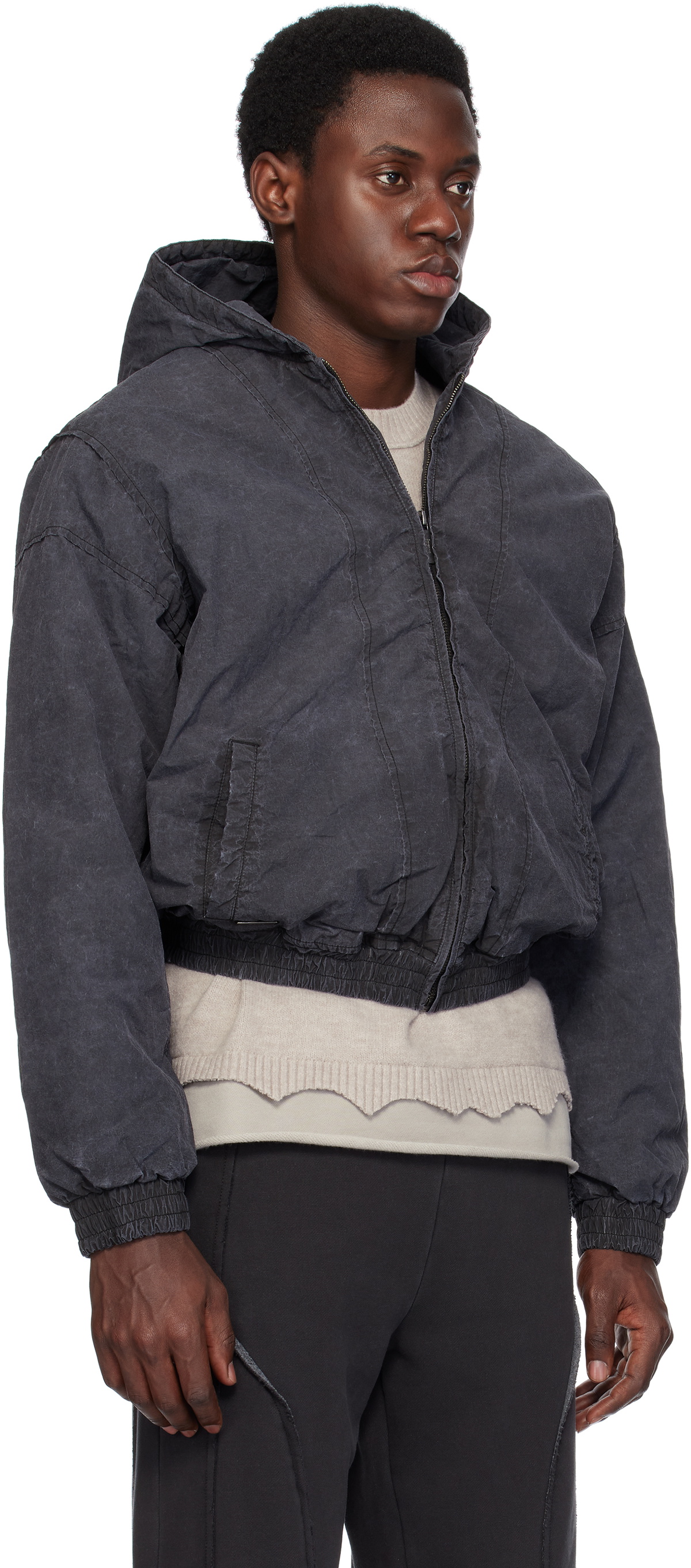 Izzue Gray Hooded Jacket