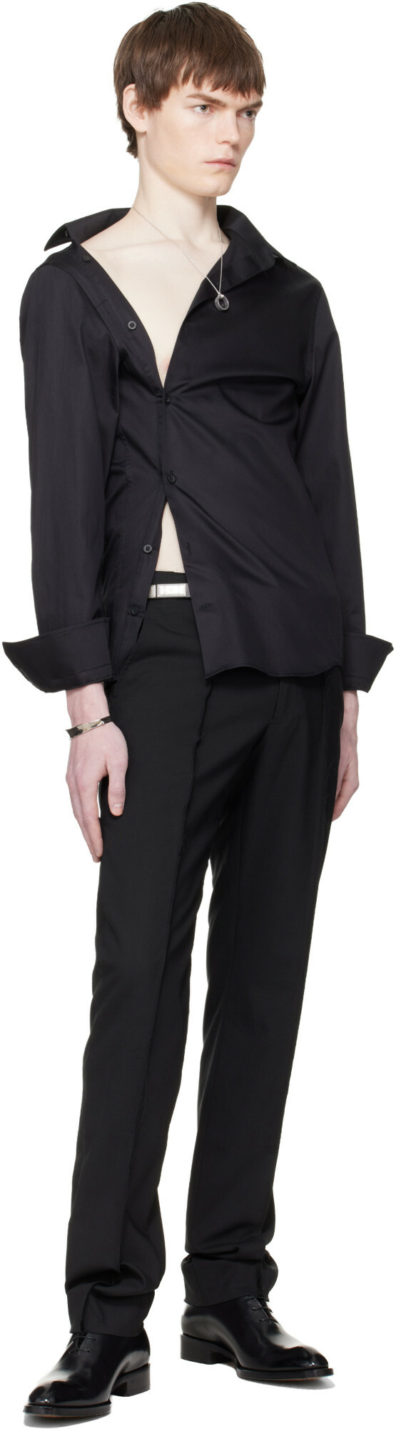 HODAKOVA Black Asymmetric Shirt