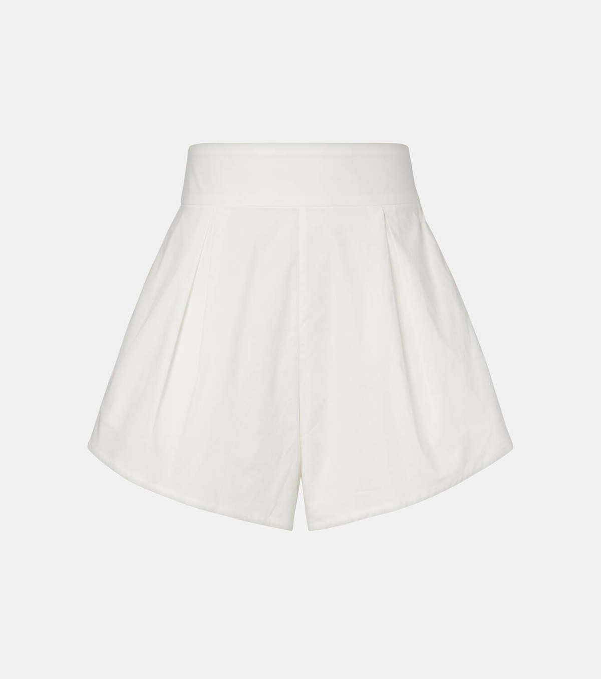Adriana Degreas Solid pleated cotton shorts