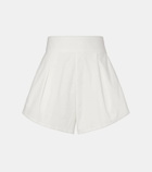 Adriana Degreas Solid pleated cotton shorts