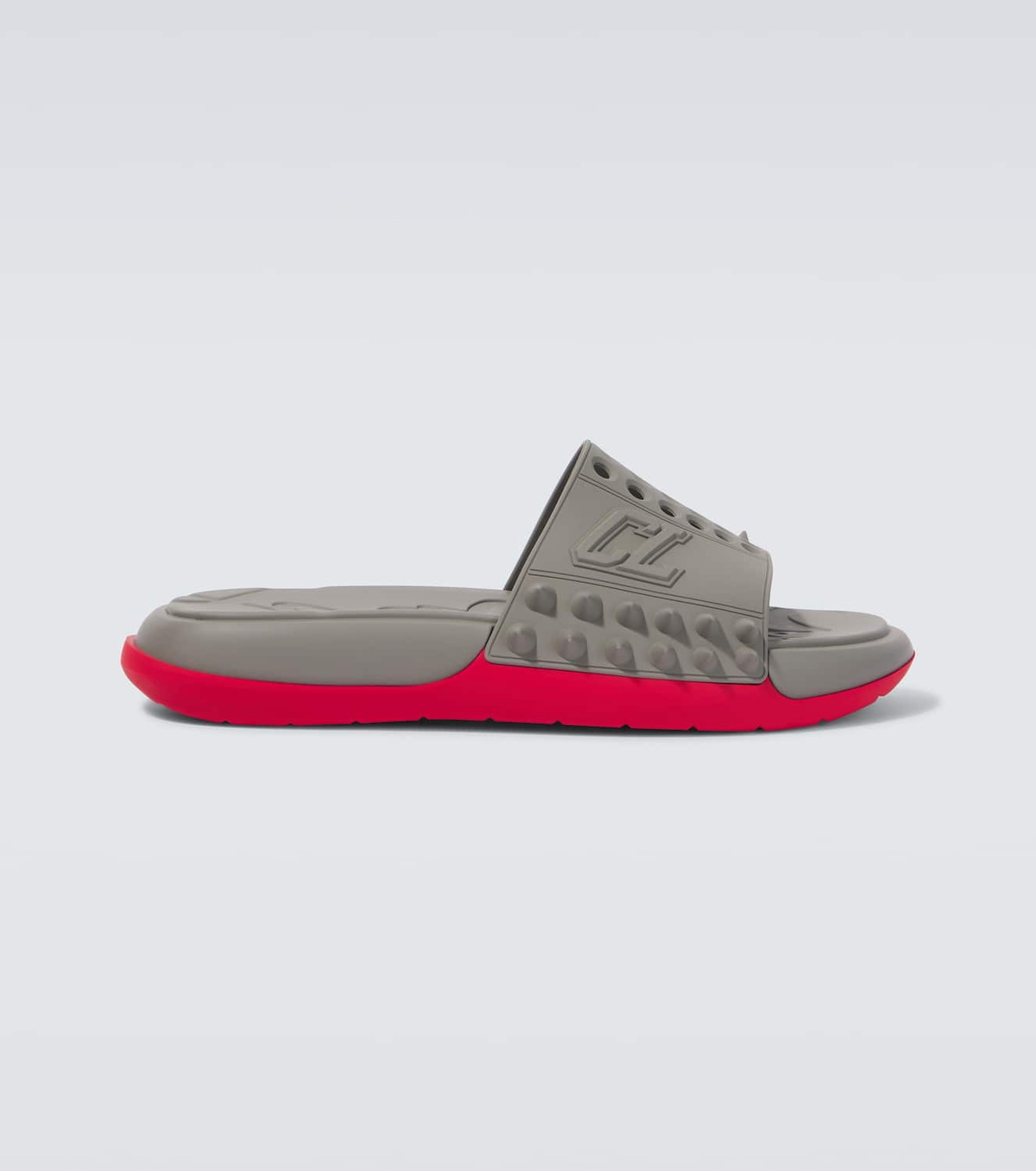 Christian Louboutin Take It Easy perforated spiked slides
