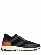 TOD'S - Logo Runner Knit & Suede Sneakers