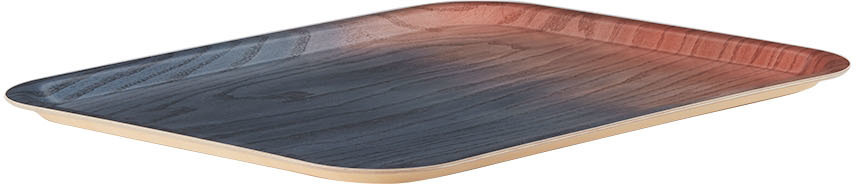 applicata Blue & Red Large 'A Tribute To Wood' Tray