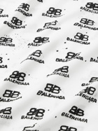 Balenciaga - Oversized Logo-Print Crepe Shirt - White