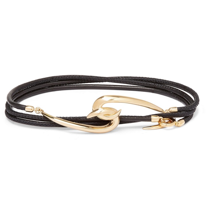 Photo: Shaun Leane - Leather and Gold Vermeil Wrap Bracelet - Gold