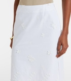 Altuzarra Malik embroidered cotton midi skirt