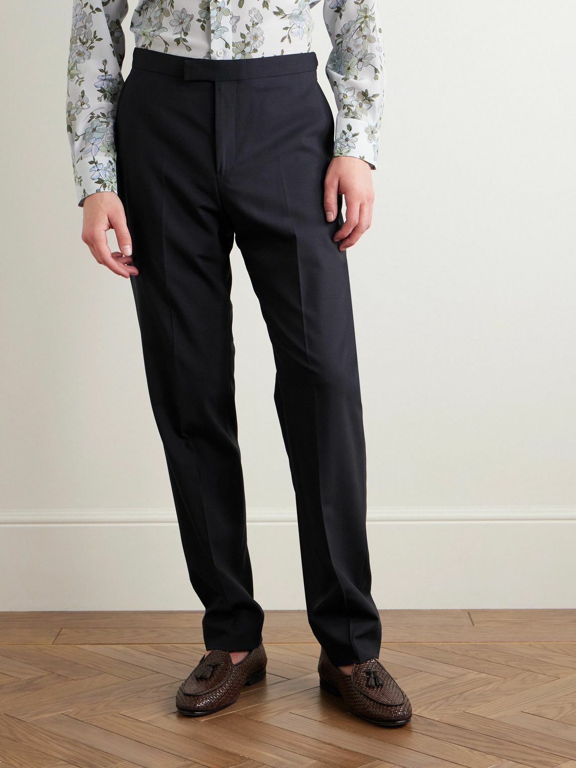 Favourbrook - Slim-Fit Wool-Blend Suit Trousers - Blue