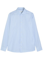 Eton Houndstooth Cotton-twill Shirt Light Blue