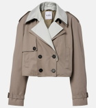 The Attico Cropped gabardine trench coat
