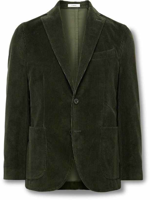 Photo: Boglioli - Slim-Fit Cotton-Corduroy Suit Jacket - Green