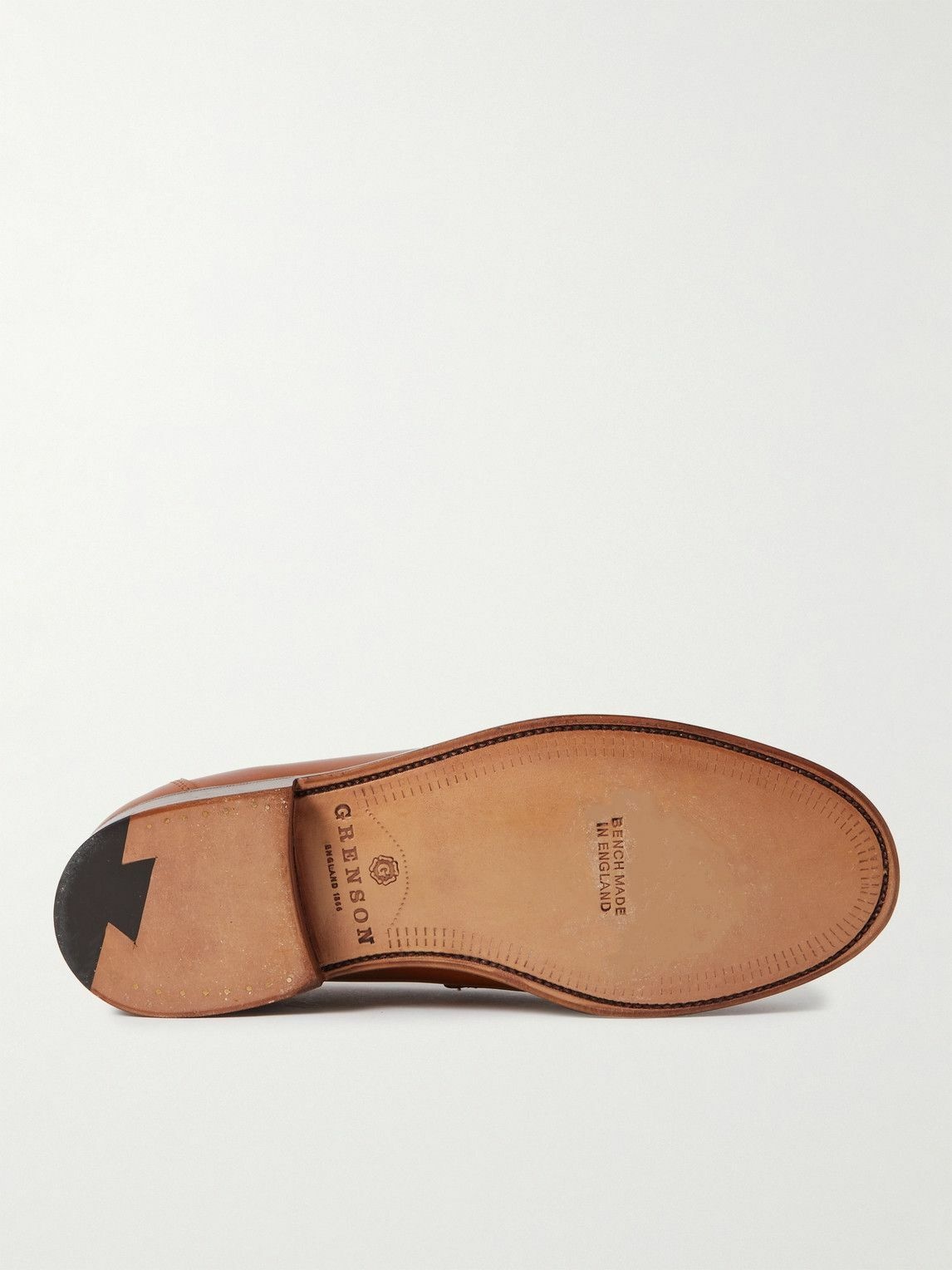 Grenson - Epsom Two-Tone Leather Penny Loafers - Brown Grenson