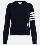 Thom Browne - Striped cotton sweatshirt