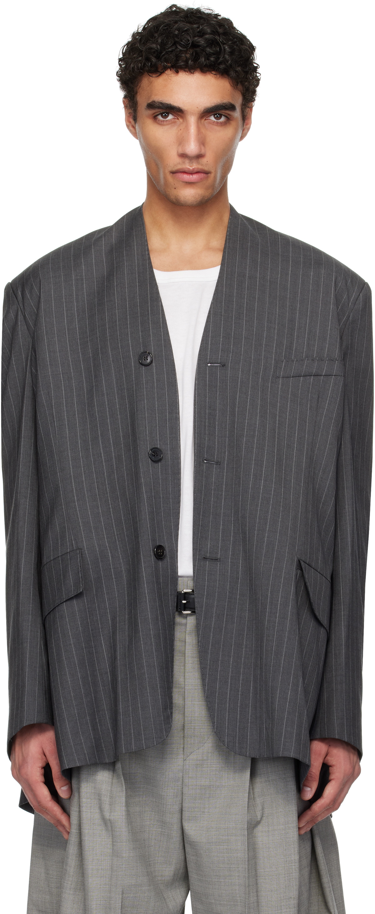 Hed Mayner Beige Puffy Shirt Jacket Hed Mayner