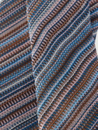 Missoni - 7cm Crochet-Knit Silk Tie - Blue