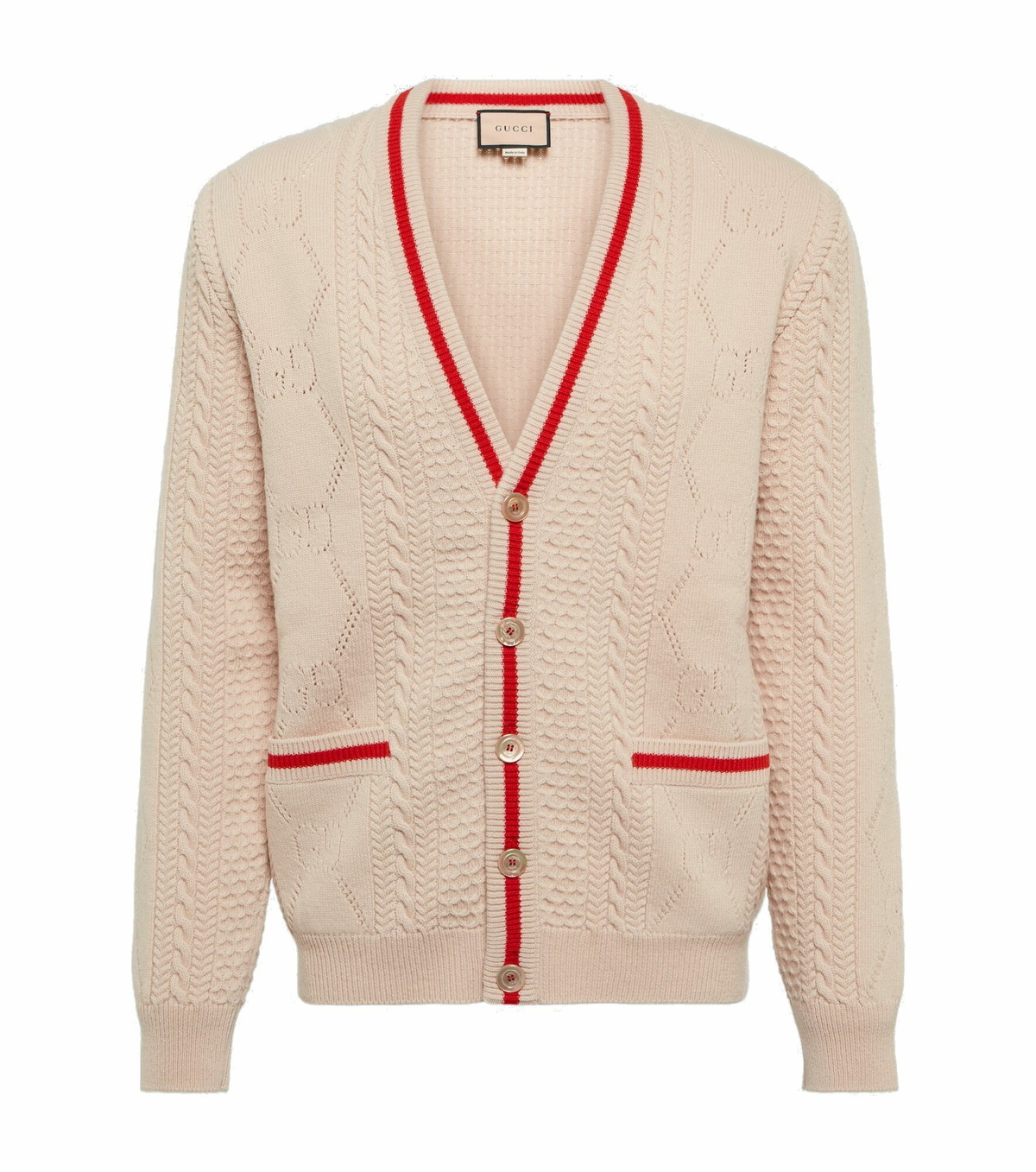 Perforated wool Cardigan