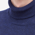 John Smedley Men's Kolton Roll Neck Knit in Nordic Blue
