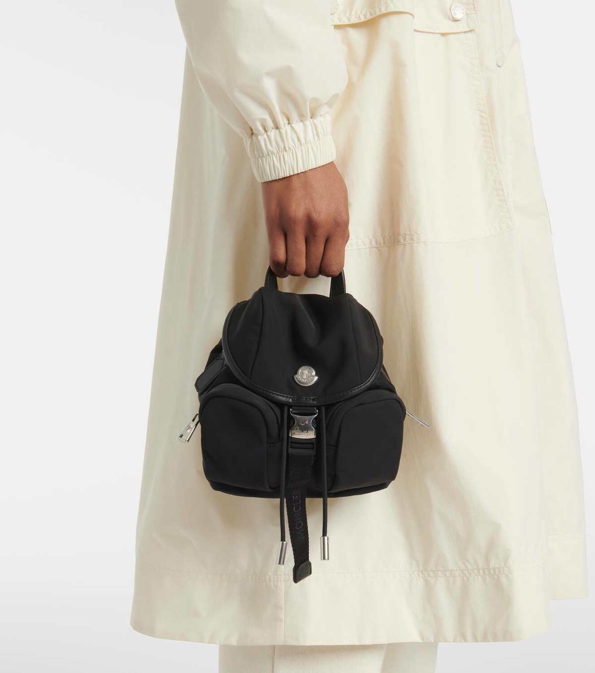 Moncler Trick Mini leather-trimmed crossbody bag