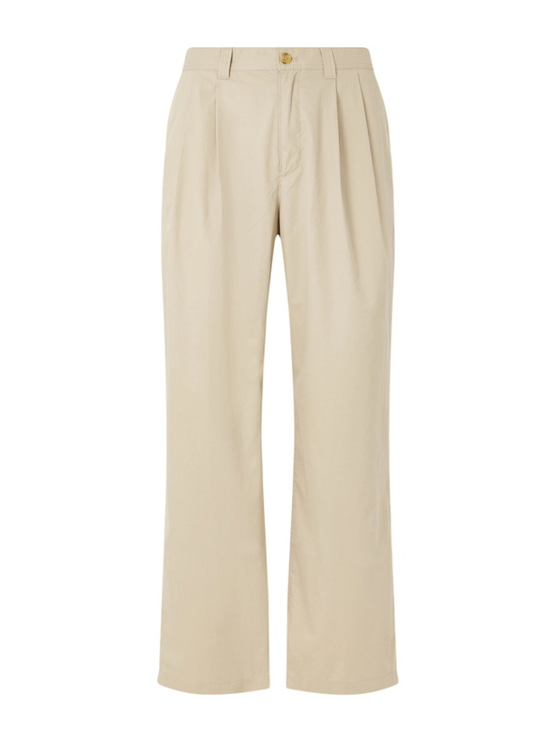 Photo: Aimé Leon Dore - Straight-Leg Pleated Cotton Trousers - Neutrals