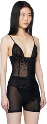 Poster Girl Black Doll Triangle Zebra Print Camisole
