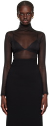 Ferragamo Black Turtleneck Bodysuit