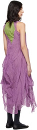 Kiko Kostadinov Purple & Green Shura Sleeveless Maxi Dress