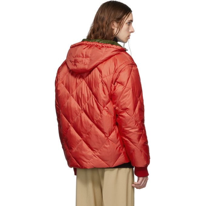 Gucci X The North Face Down Bomber Jacket in Green