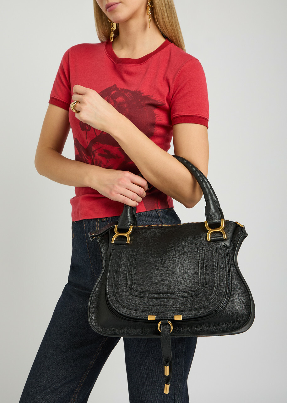 Chloe Marcie Medium Grained Leather Tote bag - Black - One Size
