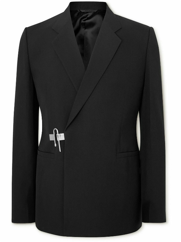 Photo: Givenchy - Slim-Fit Embellished Wool Blazer - Black