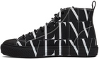 Valentino Garavani Black & White All Over 'VLTN' High Sneakers