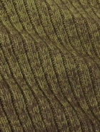 Mr P. - Dégradé Crocheted Cashmere and Wool-Blend Sweater - Green