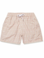 Frescobol Carioca - Straight-Leg Mid-Length Printed Swim Shorts - Pink