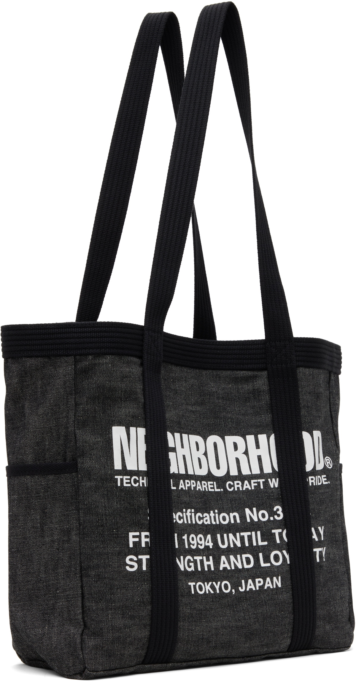Neighborhood Black M Denim Tote