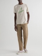 Maison Kitsuné - Logo-Print Cotton-Jersey T-Shirt - Neutrals