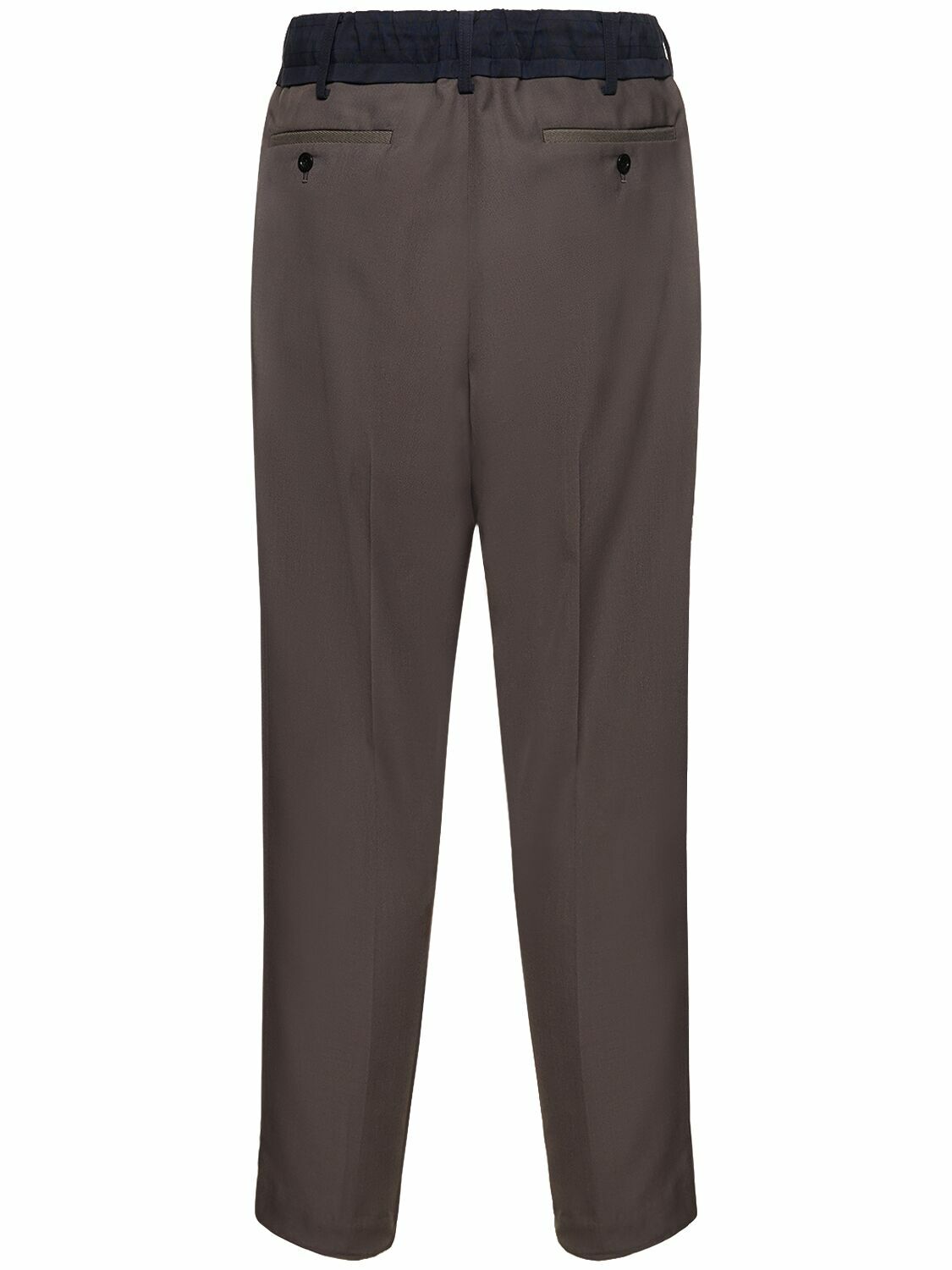 Sacai Gray Polyester Casual Pants