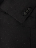 Favourbrook - Polka-Dots Wool and Silk-Blend Tuxedo Jacket - Black