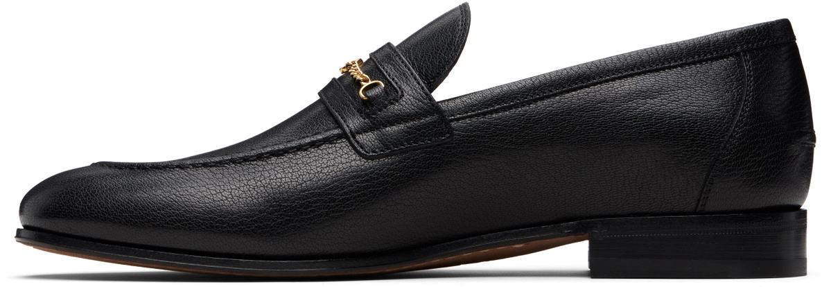 Valentino Garavani Black VLogo Signature Kidskin Loafers