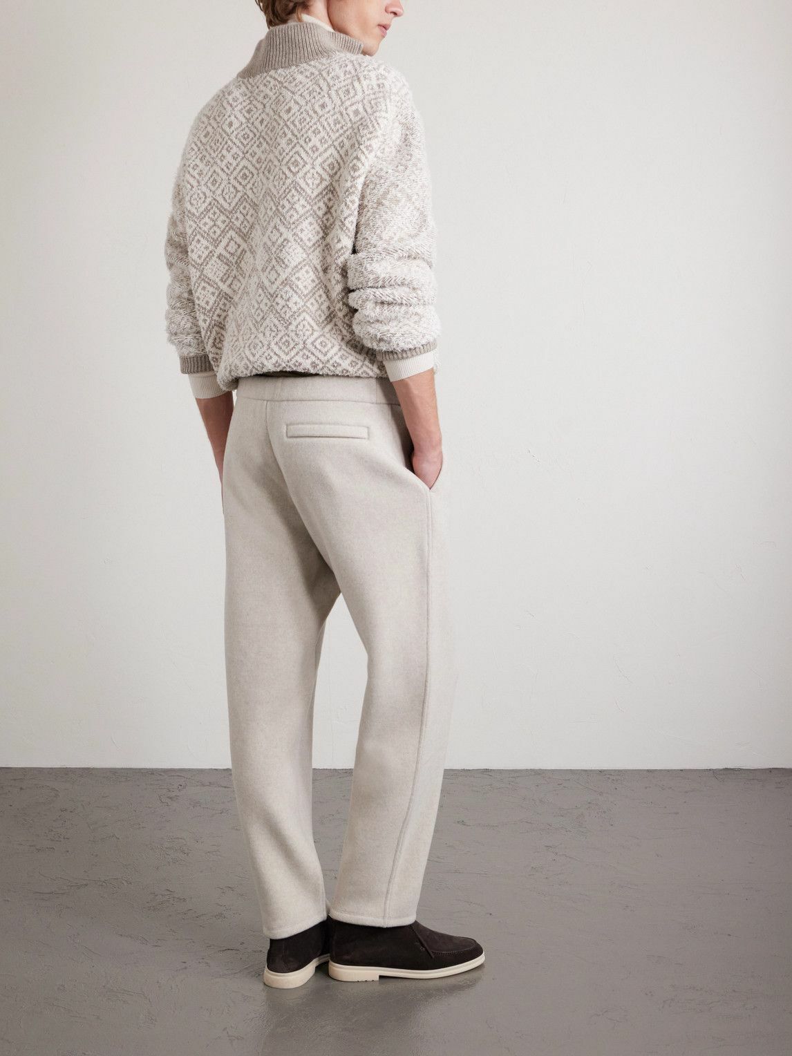 Loro Piana - Straight-Leg Wool-Blend Sweatpants - Neutrals